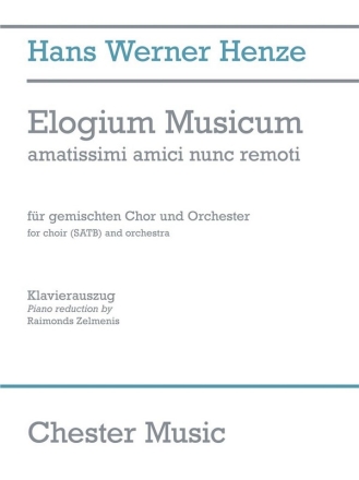 Hans Werner Henze: Elogium Musicum (Vocal Score) SATB, Piano Accompaniment Vocal Score