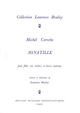 Michel Corrette: Sonatille Flute, Harpsichord, Violin Printed to Order
