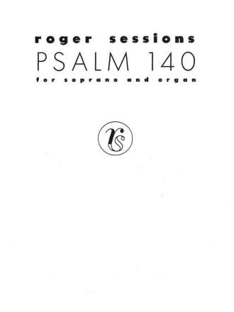 Roger Sessions Psalm 14 Soprano Voice and Piano Buch