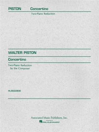 Walter Piston, Concertino (1937) Piano, 4 Hands Buch