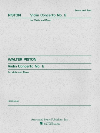 Walter Piston, Violin Concerto No.2 Violine und Klavier Buch
