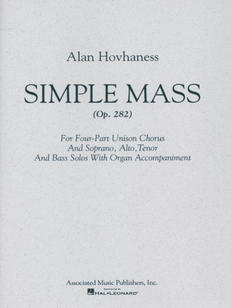 Alan Hovhaness, Simple Mass SATB Chorpartitur