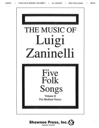 Five Folk Songs II Medium Voice Buch