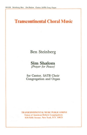 Ben Steinberg, Sim Shalom Prayer For Peace SATB Chorpartitur