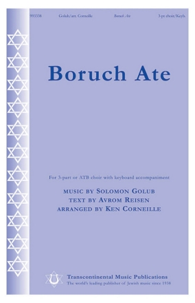 Solomon Golub, Boruch Ate 3-Part Choir Chorpartitur