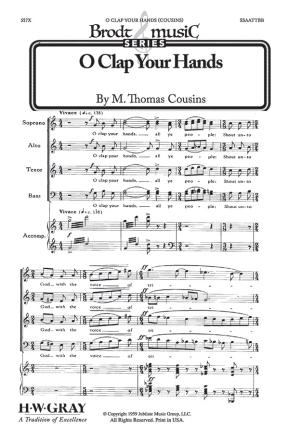 Cousins, M. Thomas O Clap Your Hands SSAATTBB