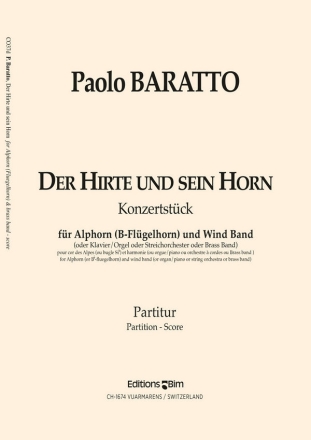 Paolo Baratto, Hirte und Sein Horn Alphorn and Wind Band Partitur