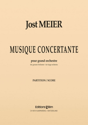 Jost Meier, Musique Concertante Symphony Orchestra Partitur
