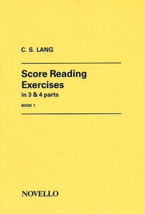 Score reading Exercises in 3 & 4 Parts vol.1