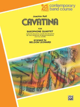 Cavatina for 4 saxophones (AATBar) score and parts