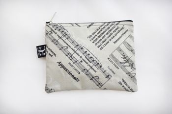 Stoff-Tasche Music Gr��e S 16 x 12 cm (mit Rei�verschluss)