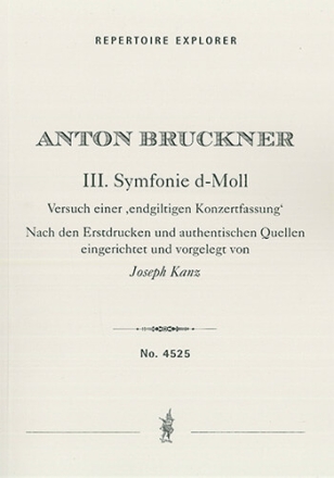 III. Symfonie d-Moll fr Orchester Partitur