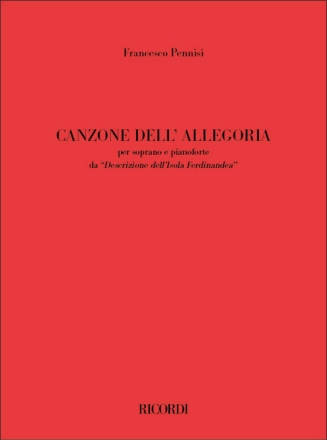 Canzone dell'allegoria Soprano and Piano Book