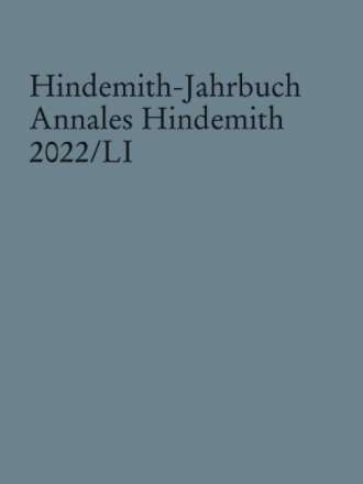 Hindemith-Jahrbuch, Band 51