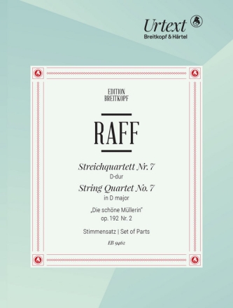 Streichquartett Nr.7 D-Dur op.192/2 fr 2 Violinen, Viola und Violoncello Stimmensatz
