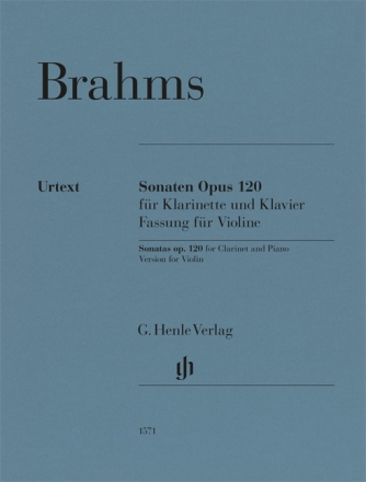 Sonaten op. 120 fr Klarinette und Klavier Violine und Klavier