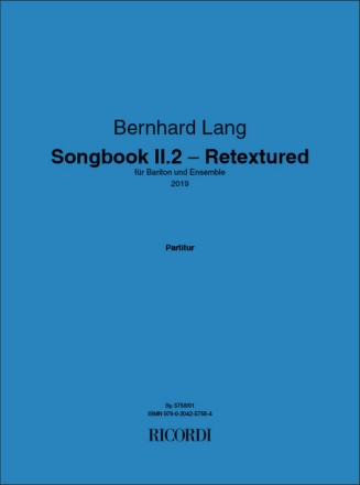 Songbook II.2 - Retextured Baritone Voice, Chamber Orchestra Score
