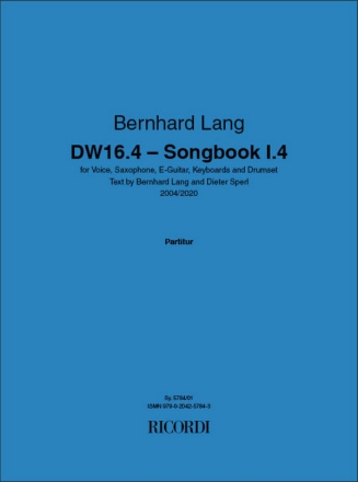 DW16.4 - Songbook I.4 Vocal, Saxophone, Electric Guitar, Keyboard, Drum Set Set