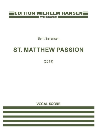 St. Matthew Passion Piano Vocal Score