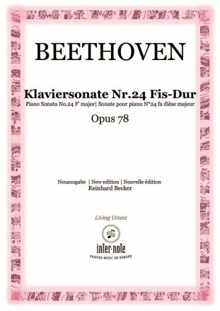 Sonate Nr. 24 Fis-Dur op.78 Klavier 2hd