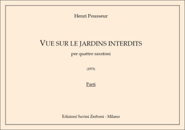 Vue Sur Les Jardins Interdits Saxophone Quartet Set Of Parts