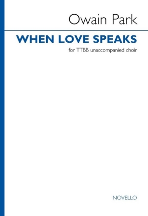 When love speaks TTBB Choral Score