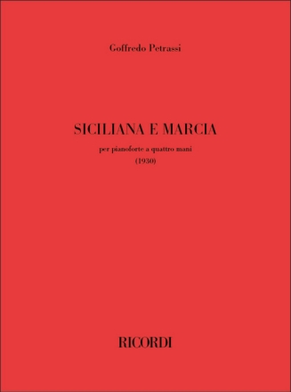 Siciliana e Marcia Piano 4 Hands Book