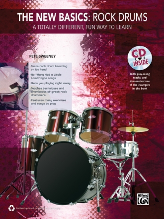 New Basics: Rock Drums (with CD) Drum Teaching Material