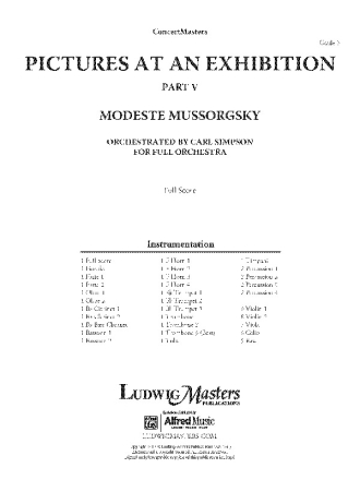 Pictures at an Exhibition Pt 5 (c/b sc) Scores
