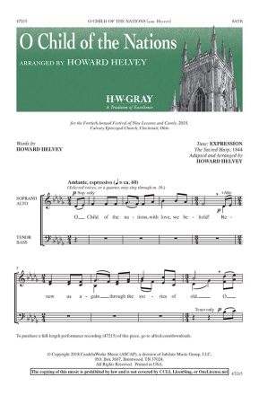 O Child Of The Nations SATB Mixed voices