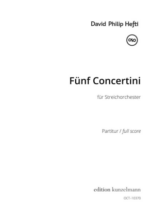 5 Concertini  fr Streichorchester Partitur (Spiralbindung DIN A 3)