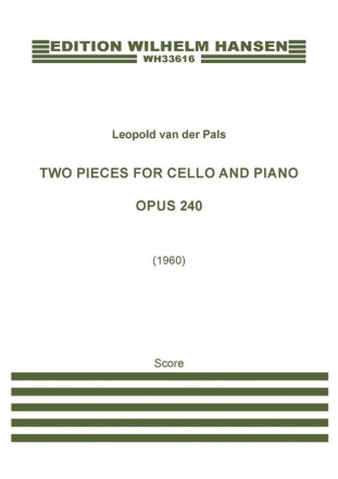 Two pieces for cello and piano, Op. 240 Cello and Piano Set