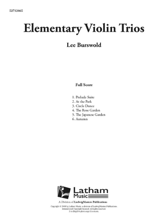 Elementary Violin Trios Violin ensemble