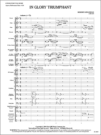 In Glory Triumphant (c/b score) Symphonic wind band