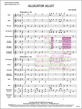 Alligator Alley (c/b score) Symphonic wind band