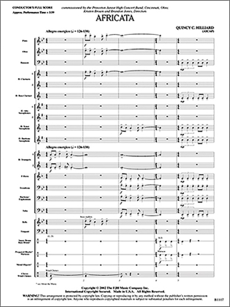 Africata (c/b score) Symphonic wind band