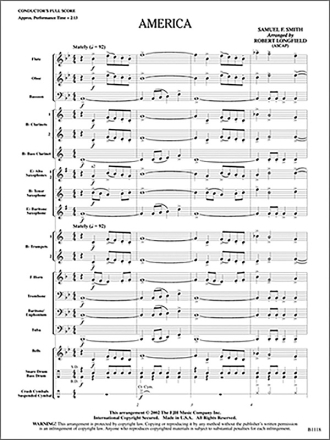 America (c/b score) Symphonic wind band