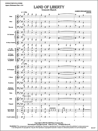 Land of Liberty (c/b score) Symphonic wind band