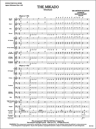 The Mikado: Overture (c/b score) Symphonic wind band