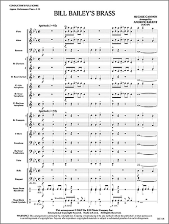 Bill Bailey's Brass (c/b score) Symphonic wind band