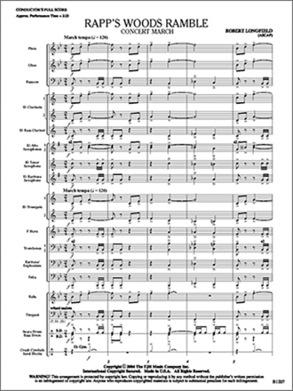 Rapp's Woods Ramble (c/b score) Symphonic wind band