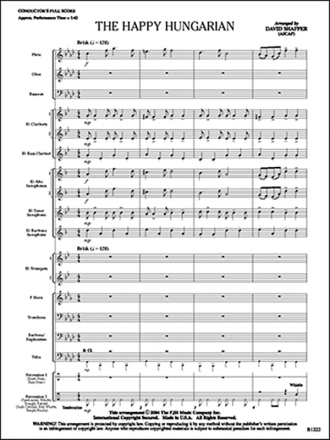 The Happy Hungarian (c/b score) Symphonic wind band