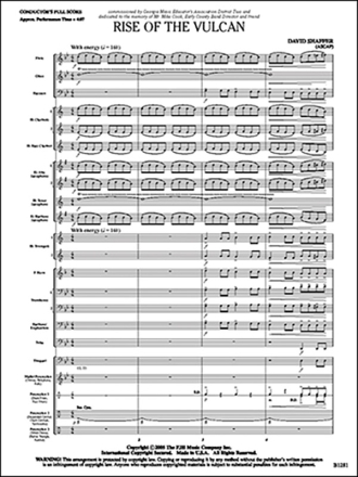Rise of the Vulcan (c/b score) Symphonic wind band