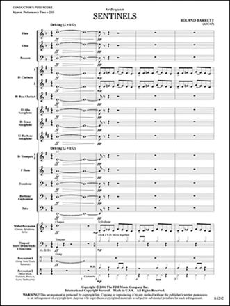 Sentinels (c/b score) Symphonic wind band
