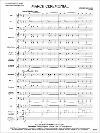 March Ceremonial (c/b score) Symphonic wind band