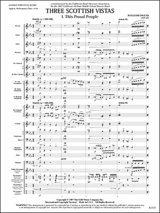 Three Scottish Vistas (c/b score) Symphonic wind band