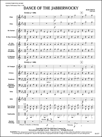 Dance of the Jabberwocky (c/b score) Symphonic wind band