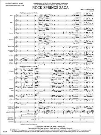 Rock Springs Saga (c/b score) Symphonic wind band
