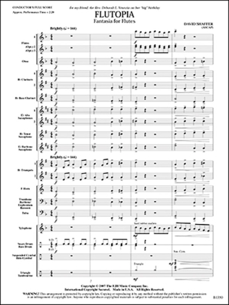 Flutopia: Fantasia for Flutes (c/b sc) Symphonic wind band