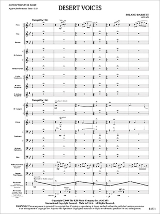 Desert Voices (c/b score) Symphonic wind band
